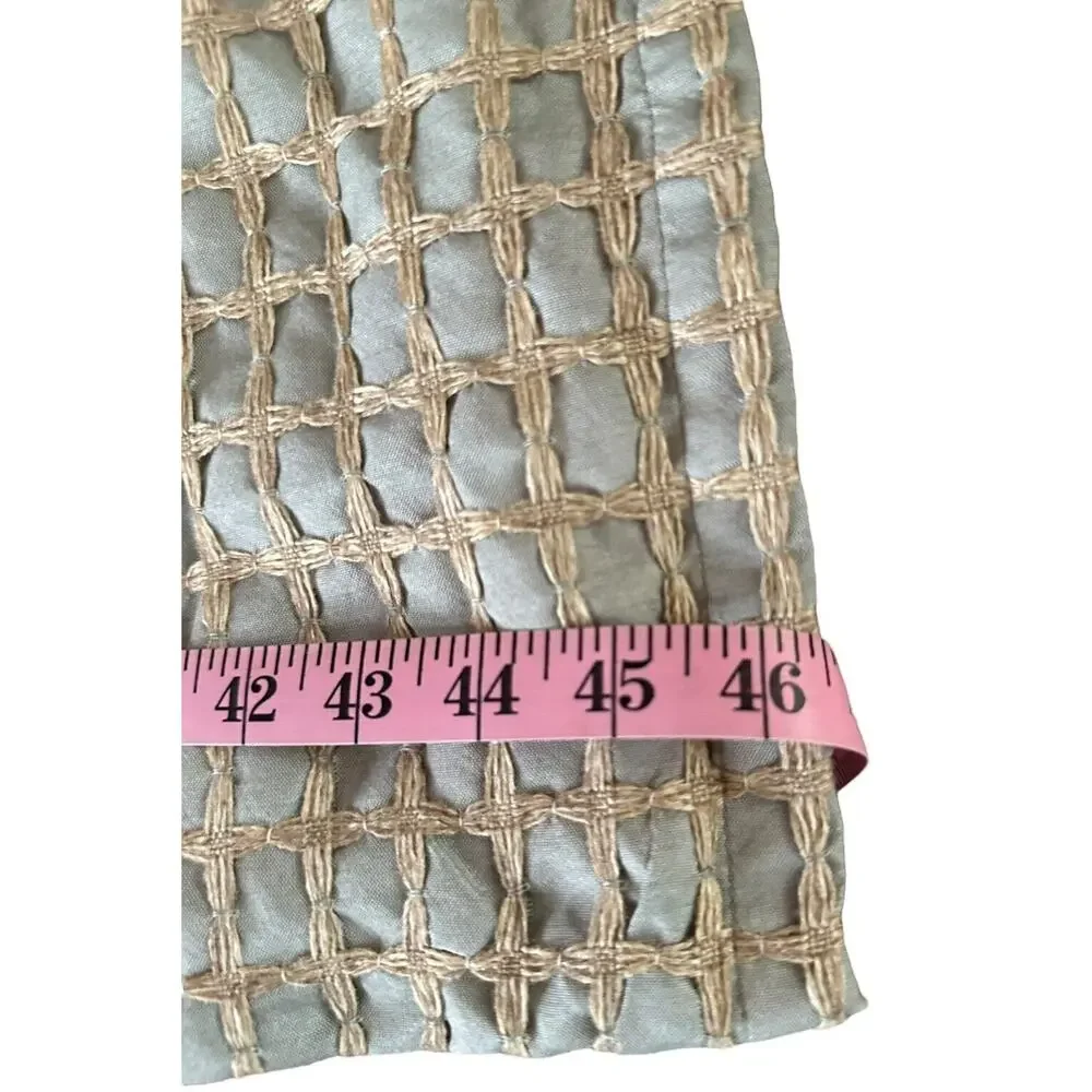 Pier 1 Imports Smoke Blue Jute Waffle Window Curtain Panel 46 X 83